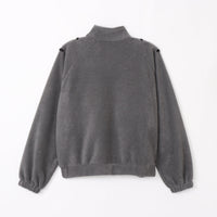 BAMME/ リサイクルポリエステル エコフリース ブリティッシュポリス ジップブルゾン オーバーサイズ ユニセックス