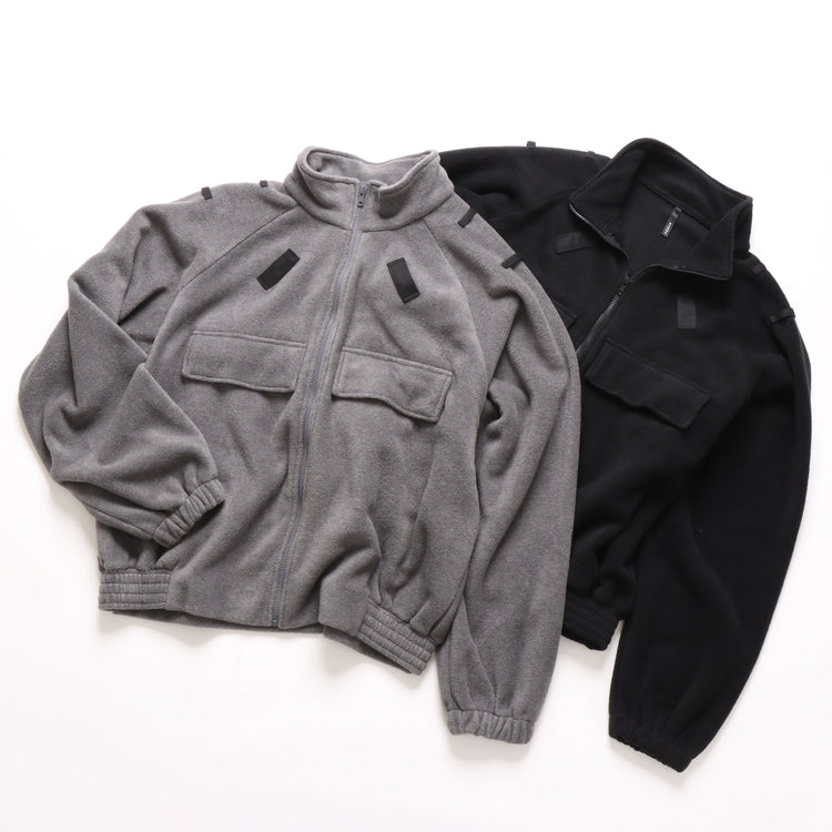 BAMME/ リサイクルポリエステル エコフリース ブリティッシュポリス ジップブルゾン オーバーサイズ ユニセックス