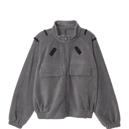 BAMME/ リサイクルポリエステル エコフリース ブリティッシュポリス ジップブルゾン オーバーサイズ ユニセックス