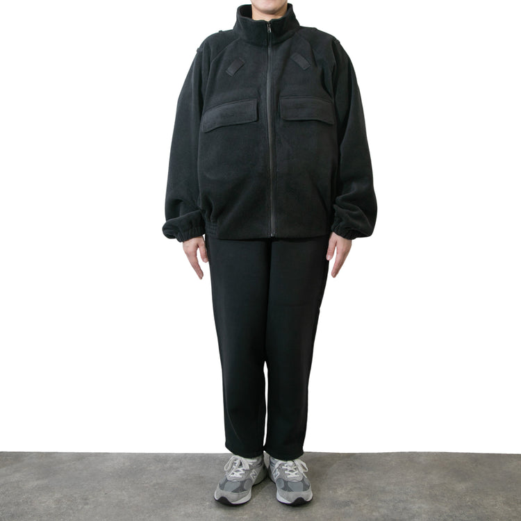 BAMME/ リサイクルポリエステル エコフリース ブリティッシュポリス ジップブルゾン オーバーサイズ ユニセックス