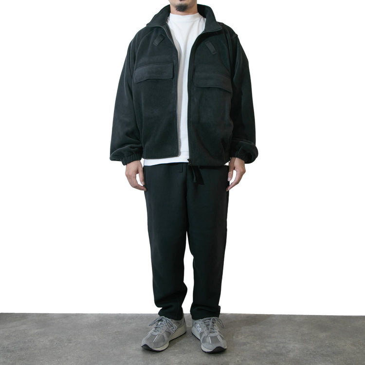 BAMME/ リサイクルポリエステル エコフリース ブリティッシュポリス ジップブルゾン オーバーサイズ ユニセックス