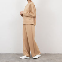 meme rirerire/ マスタリーソフトダンボールニット サイドラインワイドパンツ