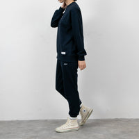 meme rirerire/Mデクラーク裏毛 ロゴプリント スウェットセットアップ 3点セット