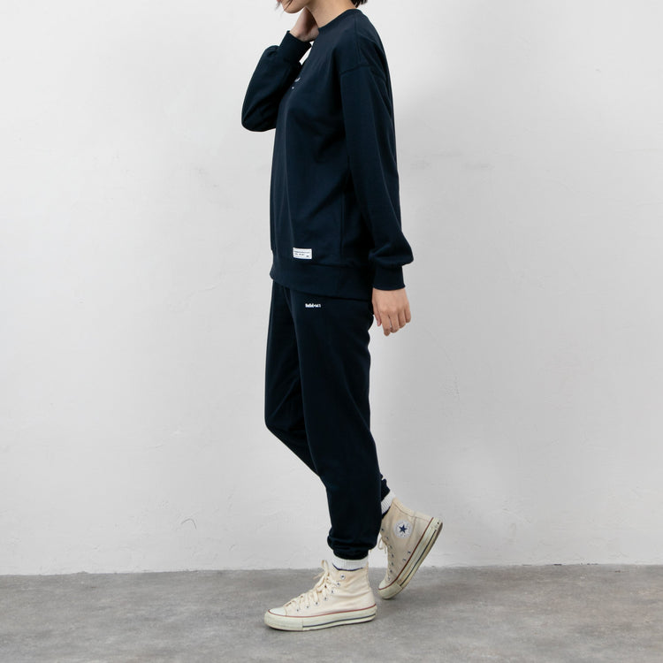 meme rirerire/Mデクラーク裏毛 ロゴプリント スウェットセットアップ 3点セット