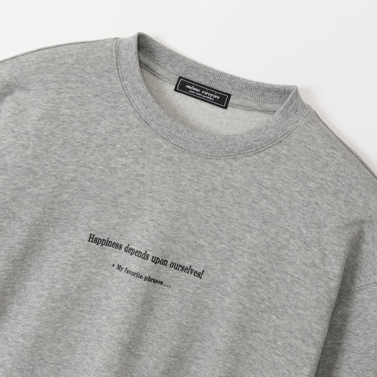 meme rirerire/Mデクラーク裏毛 ロゴプリント スウェットセットアップ 3点セット