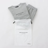 meme rirerire/Mデクラーク裏毛 ロゴプリント スウェットセットアップ 3点セット