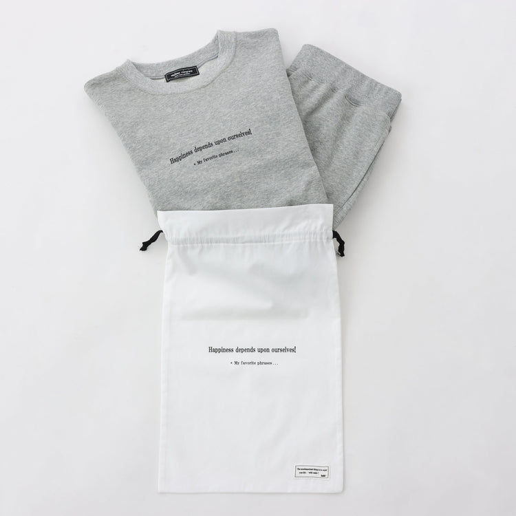 meme rirerire/Mデクラーク裏毛 ロゴプリント スウェットセットアップ 3点セット