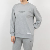 meme rirerire/Mデクラーク裏毛 ロゴプリント スウェットセットアップ 3点セット