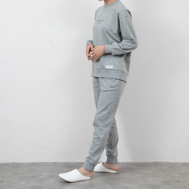 meme rirerire/Mデクラーク裏毛 ロゴプリント スウェットセットアップ 3点セット
