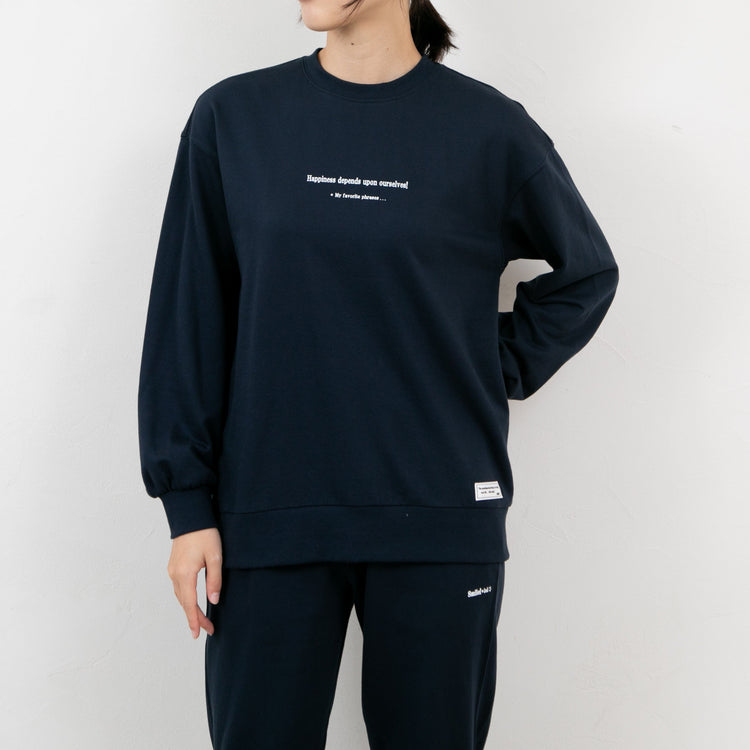 meme rirerire/Mデクラーク裏毛 ロゴプリント スウェットセットアップ 3点セット