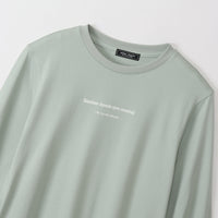 meme rirerire/ デクラーク裏毛 ロゴプリント ロングスウェットワンピース