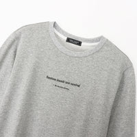 meme rirerire/ デクラーク裏毛 ロゴプリント ロングスウェットワンピース