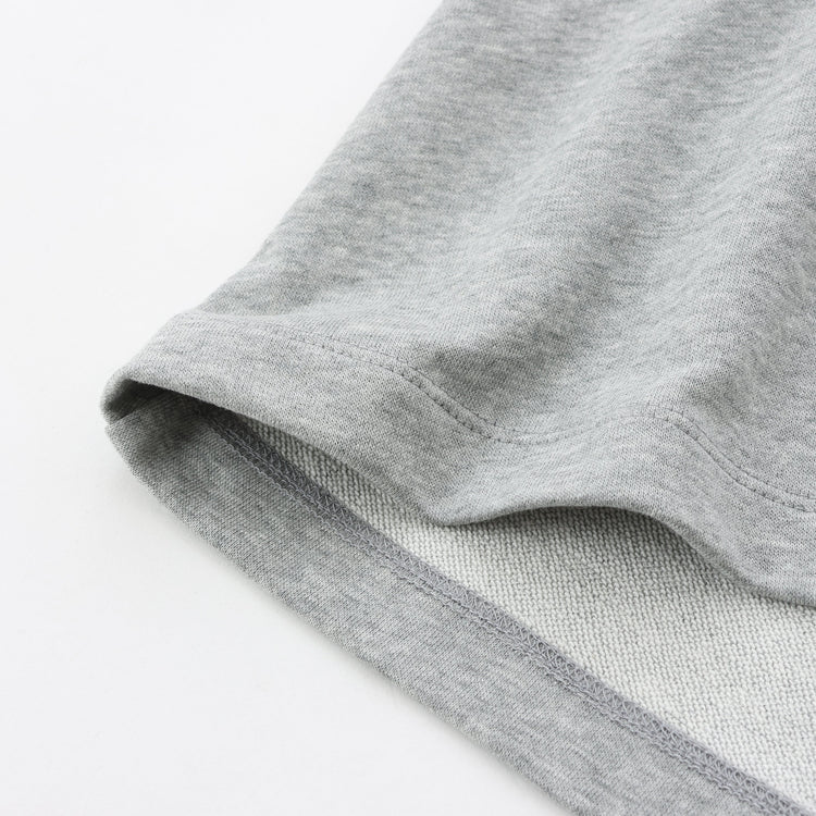 meme rirerire/ デクラーク裏毛 ロゴプリント ロングスウェットワンピース