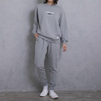 meme rirerire/Mロゴプリント オーバーサイズ 長袖スウェットプルオーバー