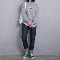 meme rirerire/Mロゴプリント オーバーサイズ 長袖スウェットプルオーバー