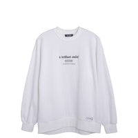 meme rirerire/Mロゴプリント オーバーサイズ 長袖スウェットプルオーバー