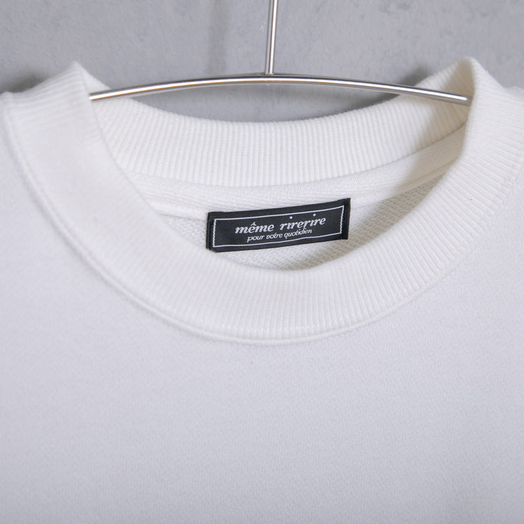 meme rirerire/Mロゴプリント オーバーサイズ 長袖スウェットプルオーバー