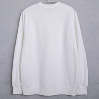 meme rirerire/Mロゴプリント オーバーサイズ 長袖スウェットプルオーバー