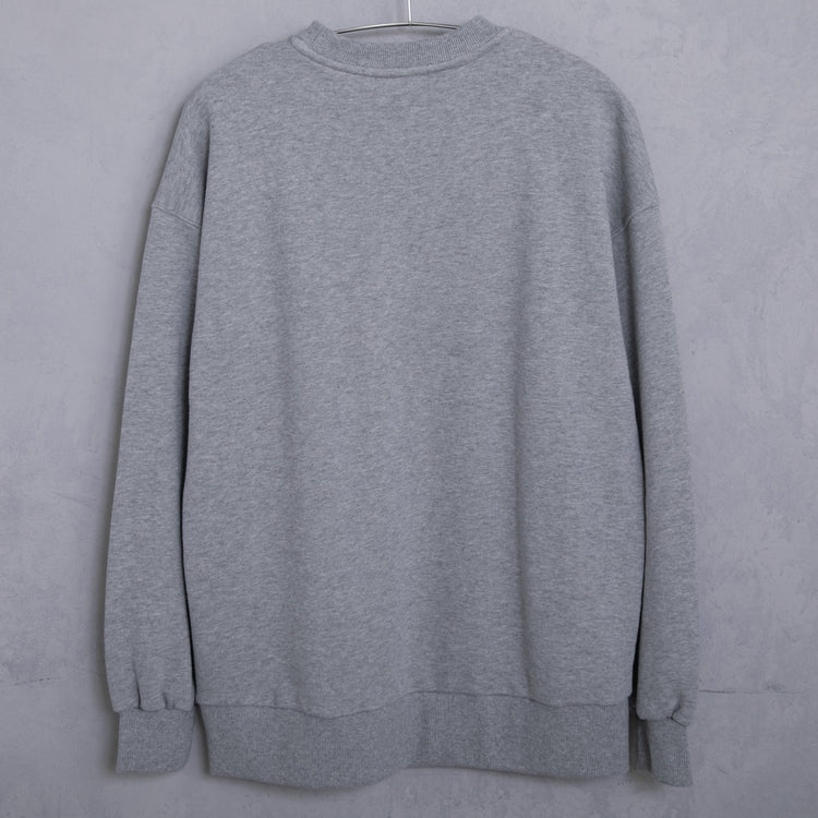 meme rirerire/Mロゴプリント オーバーサイズ 長袖スウェットプルオーバー