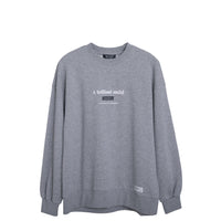 meme rirerire/Mロゴプリント オーバーサイズ 長袖スウェットプルオーバー