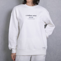 meme rirerire/Mロゴプリント オーバーサイズ 長袖スウェットプルオーバー