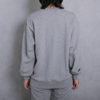 meme rirerire/Mロゴプリント オーバーサイズ 長袖スウェットプルオーバー