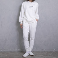 meme rirerire/Mロゴプリント オーバーサイズ 長袖スウェットプルオーバー