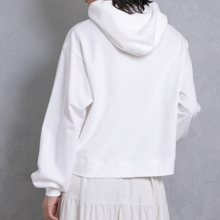 meme rirerire/M logo print oversized short pullover sweatshirt