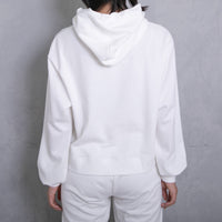 meme rirerire/M logo print oversized short pullover sweatshirt