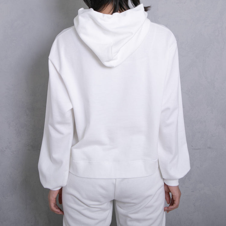 meme rirerire/M logo print oversized short pullover sweatshirt