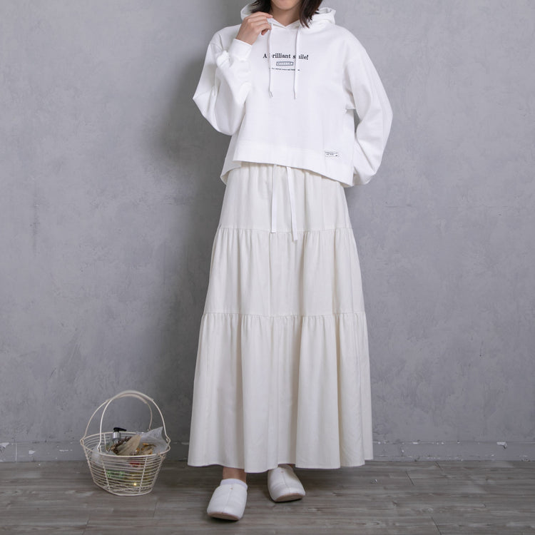 meme rirerire/M logo print oversized short pullover sweatshirt