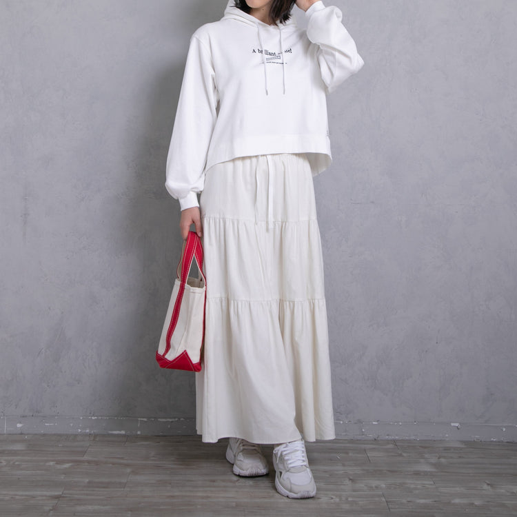 meme rirerire/M logo print oversized short pullover sweatshirt