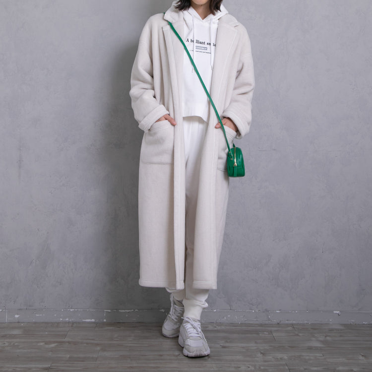 meme rirerire/M logo print oversized short pullover sweatshirt