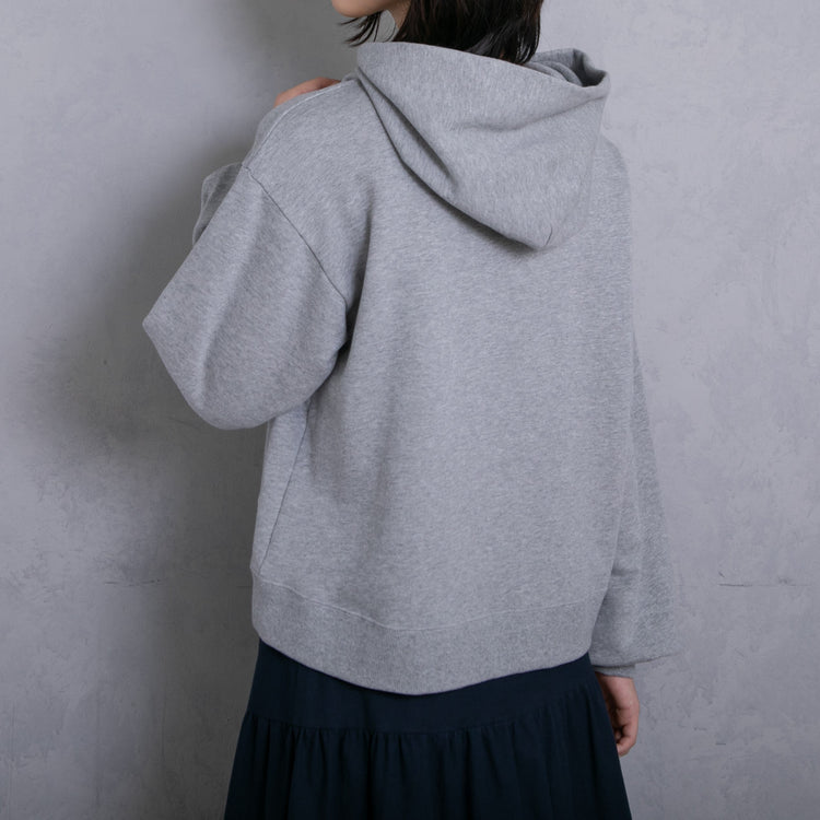 meme rirerire/M logo print oversized short pullover sweatshirt