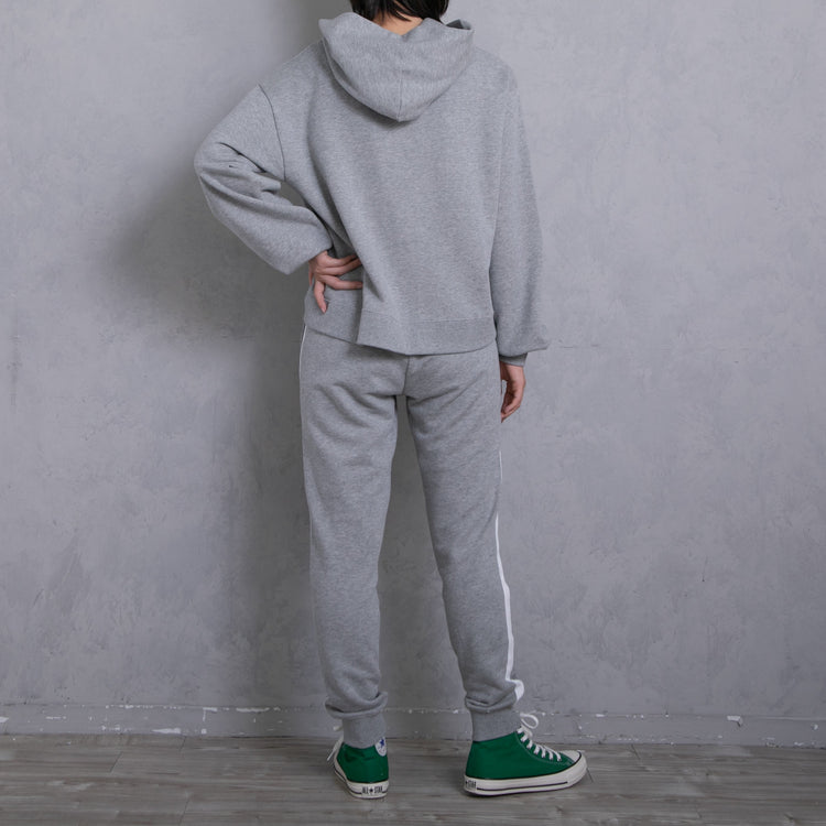 meme rirerire/M logo print oversized short pullover sweatshirt