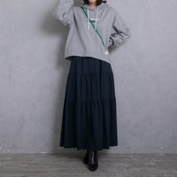 meme rirerire/M logo print oversized short pullover sweatshirt