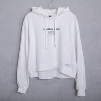 meme rirerire/M logo print oversized short pullover sweatshirt