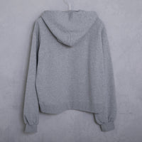 meme rirerire/M logo print oversized short pullover sweatshirt