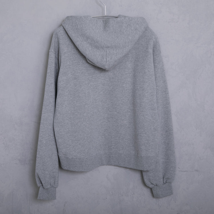 meme rirerire/M logo print oversized short pullover sweatshirt