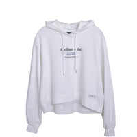 meme rirerire/M logo print oversized short pullover sweatshirt