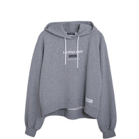 meme rirerire/M logo print oversized short pullover sweatshirt