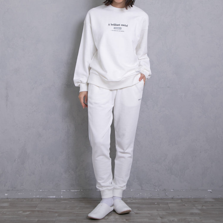 meme rirerire/Mロゴプリント サイドライン スウェットパンツ