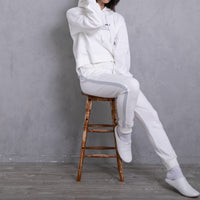 meme rirerire/Mロゴプリント サイドライン スウェットパンツ