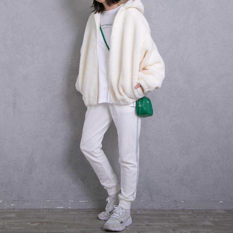 meme rirerire/Mロゴプリント サイドライン スウェットパンツ