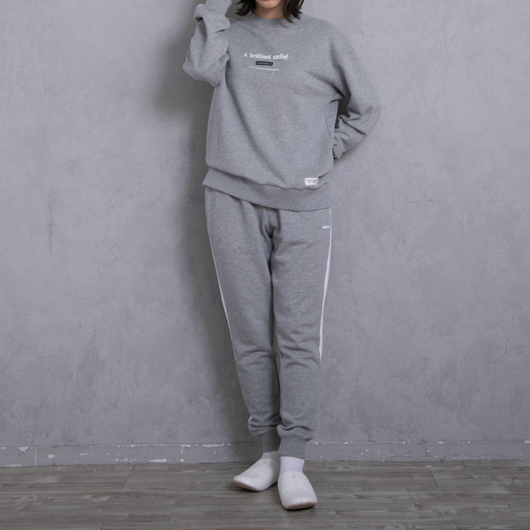 meme rirerire/Mロゴプリント サイドライン スウェットパンツ