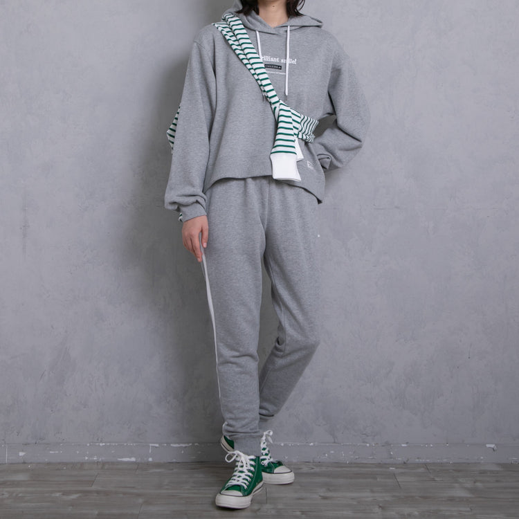 meme rirerire/Mロゴプリント サイドライン スウェットパンツ