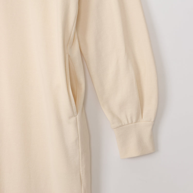 meme rirerire/ コットンミニ裏毛 SMILEロゴプリント パーカーワンピ