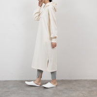 meme rirerire/ コットンミニ裏毛 SMILEロゴプリント パーカーワンピ