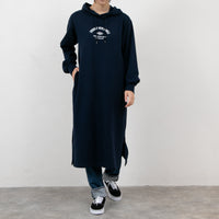 meme rirerire/ コットンミニ裏毛 SMILEロゴプリント パーカーワンピ