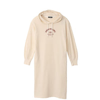 meme rirerire/ コットンミニ裏毛 SMILEロゴプリント パーカーワンピ